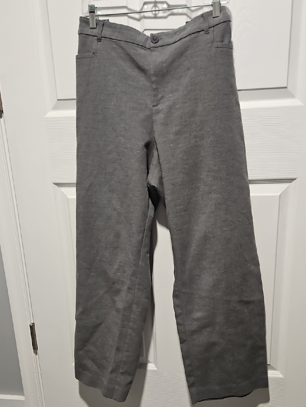 CJ Banks Gray Straight-Leg Women's Trousers